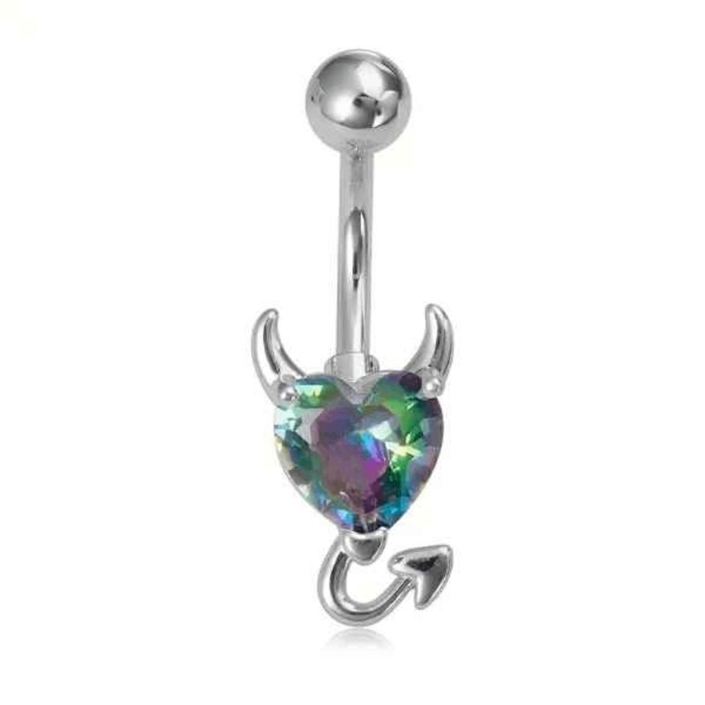 Devil Heart Belly Button Ring Navel Ring
